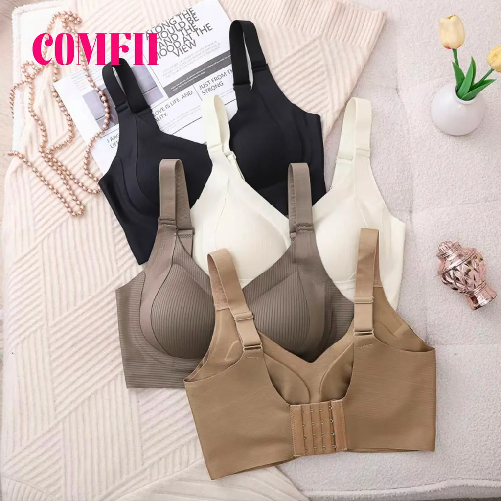 Plus-size European and American style backless lifting and support seamless bra with push-up and wir