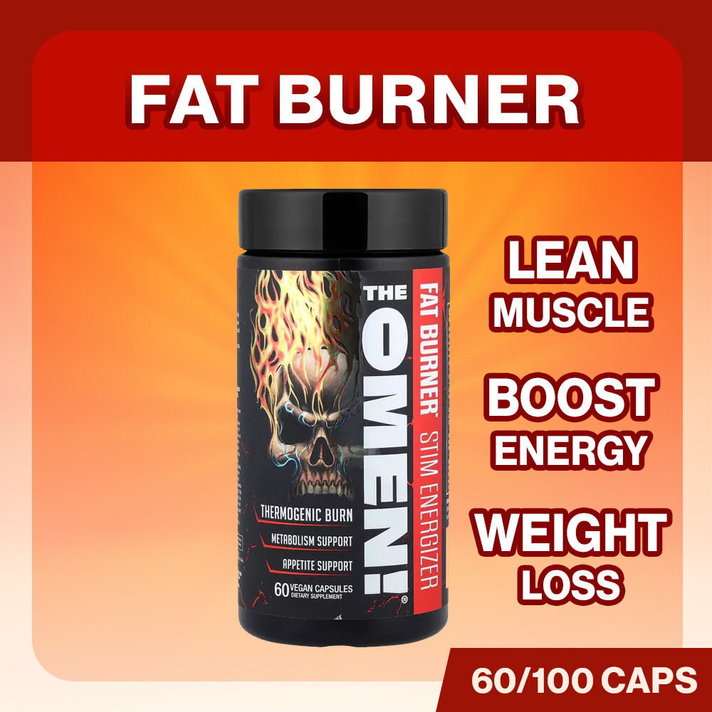 JNX Sports The Omen Fat Burner Weight Loss Boost Energy Metabolism Support 60 to 100 Caps
