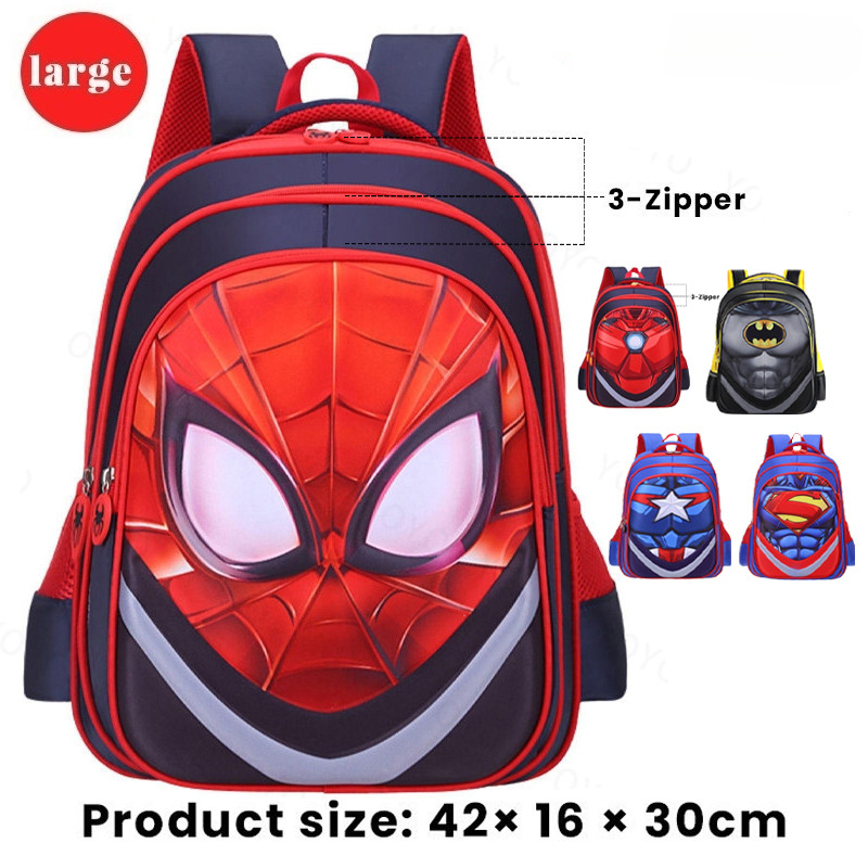 YoYo 3-Zipper Cartoon bag Kids schoolbag student Backpack For 12-16 Inches Kindergarten Primary#B216