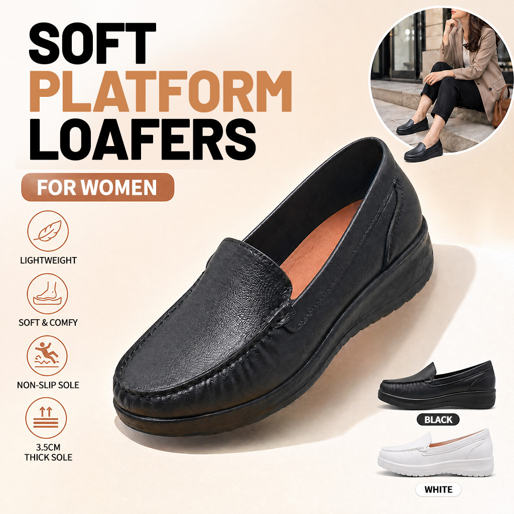 Women's Fashion Nurse Shoes Soft Sole Casual Shoes Flat Black Sports Shoes