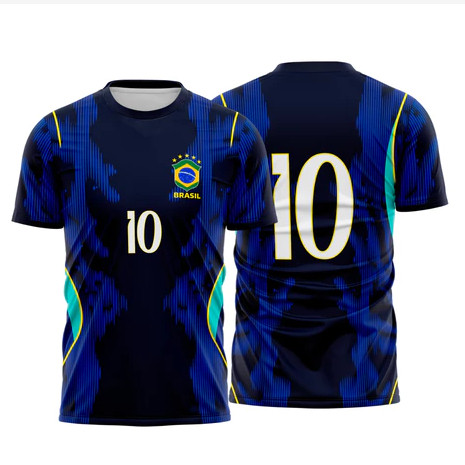 Camisa Brasil Masculina Azul Nova 2026