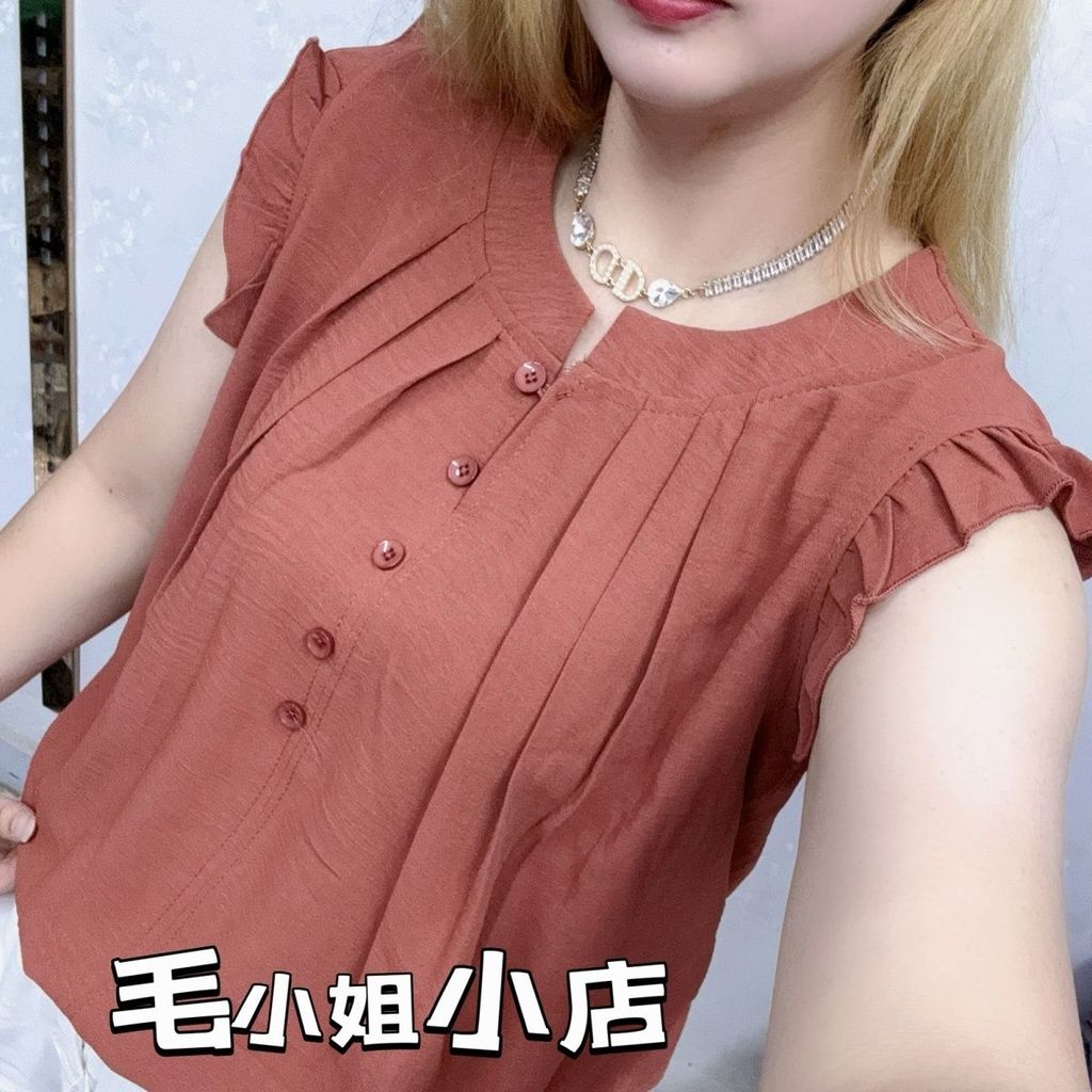 Women's summer new round neck loose new doll sleeveless top