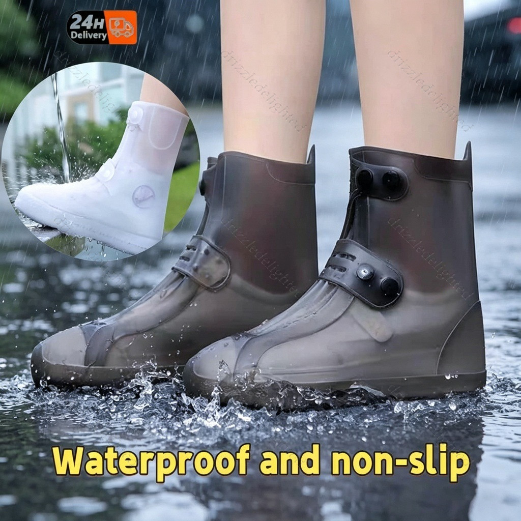 Thickened Waterproof Rain Boots Anti -Slip And Wear -Resistant Shoe Cover 34-47size For Men And Wome