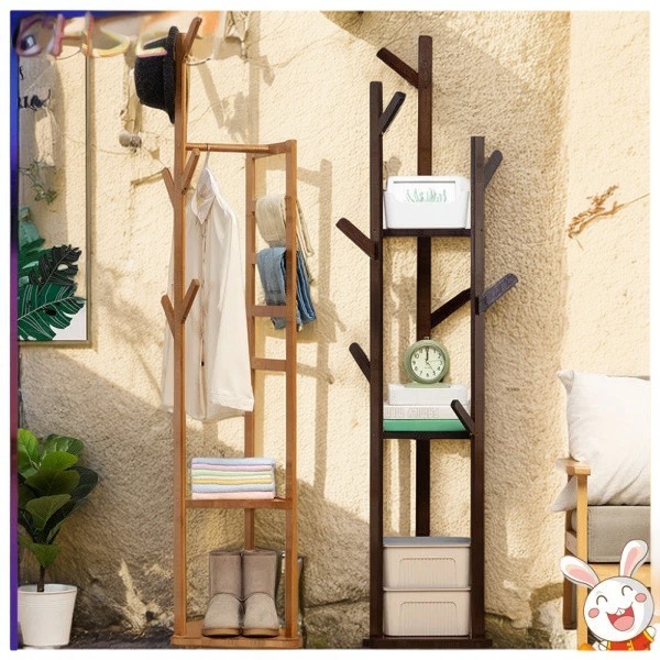 [Ready stock]Clothes rack pole bedroom floor hanging clothes rack clothes clothes clothes rack indoor household goods rack clothes storage cabinet simple M0JO
