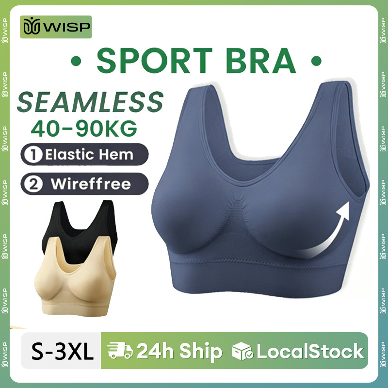 S-3XL Women's Plus Size Non-Padded Push Up Sports Bra Seamless Running Gym Yoga Exercise Bra SP820