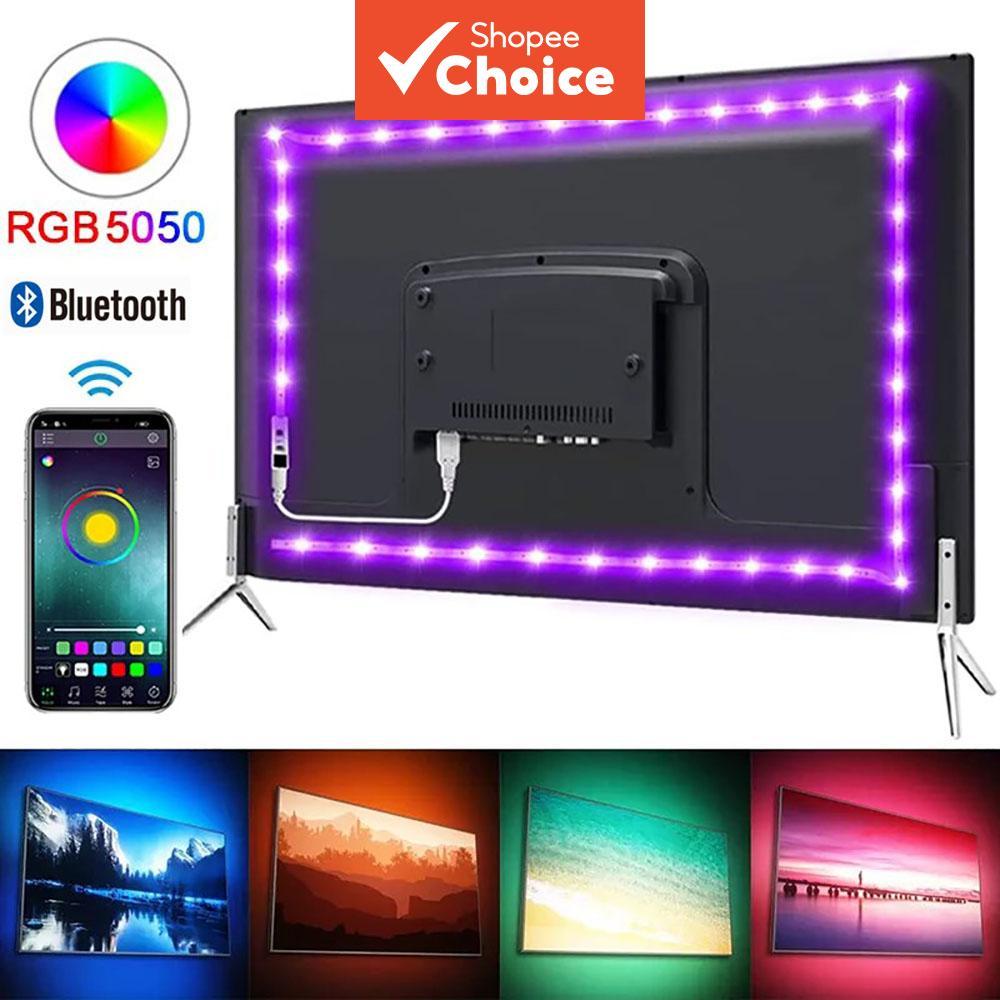 RGB 5050 LED Strip Lights Bluetooth Remote App Control TV Backlight Flexible Ribbon Tape USB 5V Led