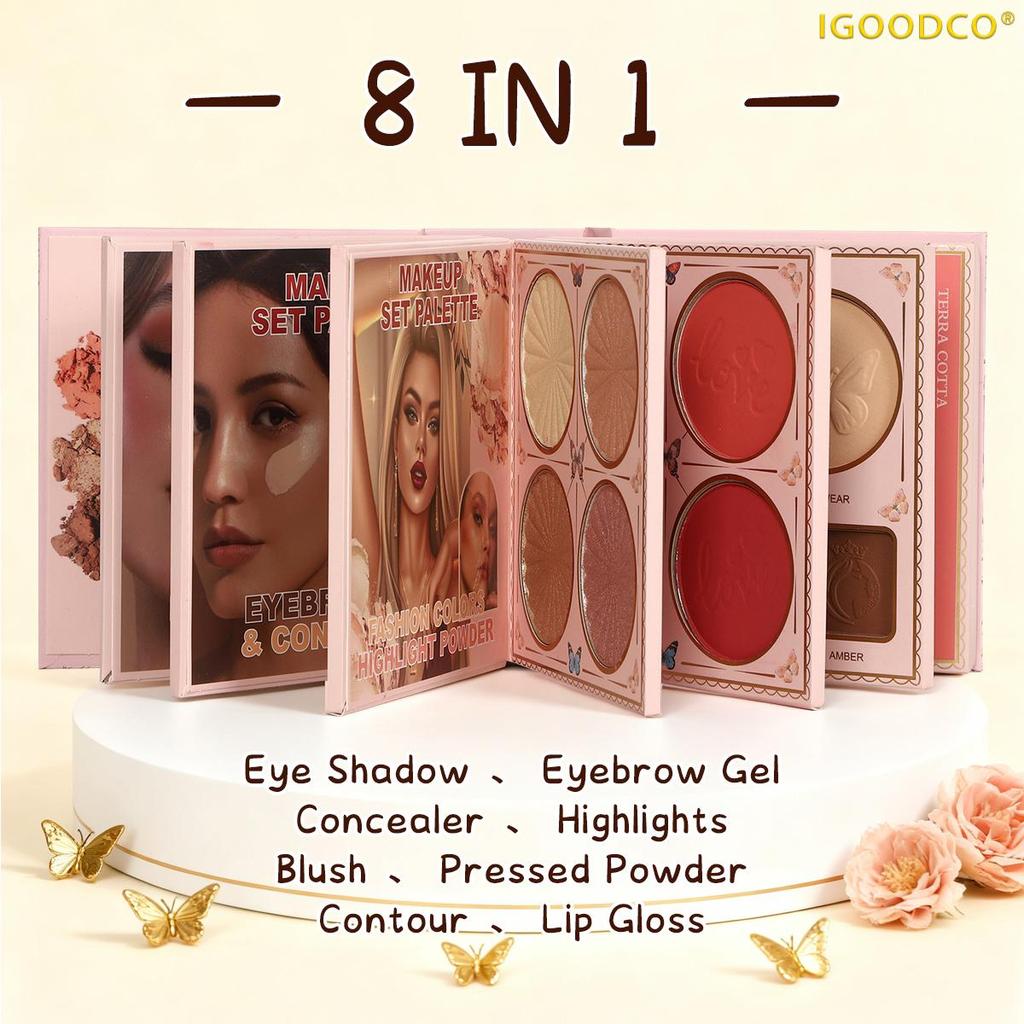 IGOODCO（ IG3301）high gloss matte holiday gift six page eye shadow makeup book