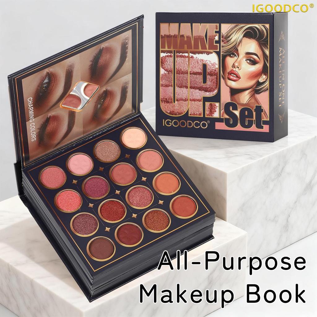 IGOODCO （ IG3296）8-in-1 European and American high gloss matte lipstick eye shadow palette makeup ey