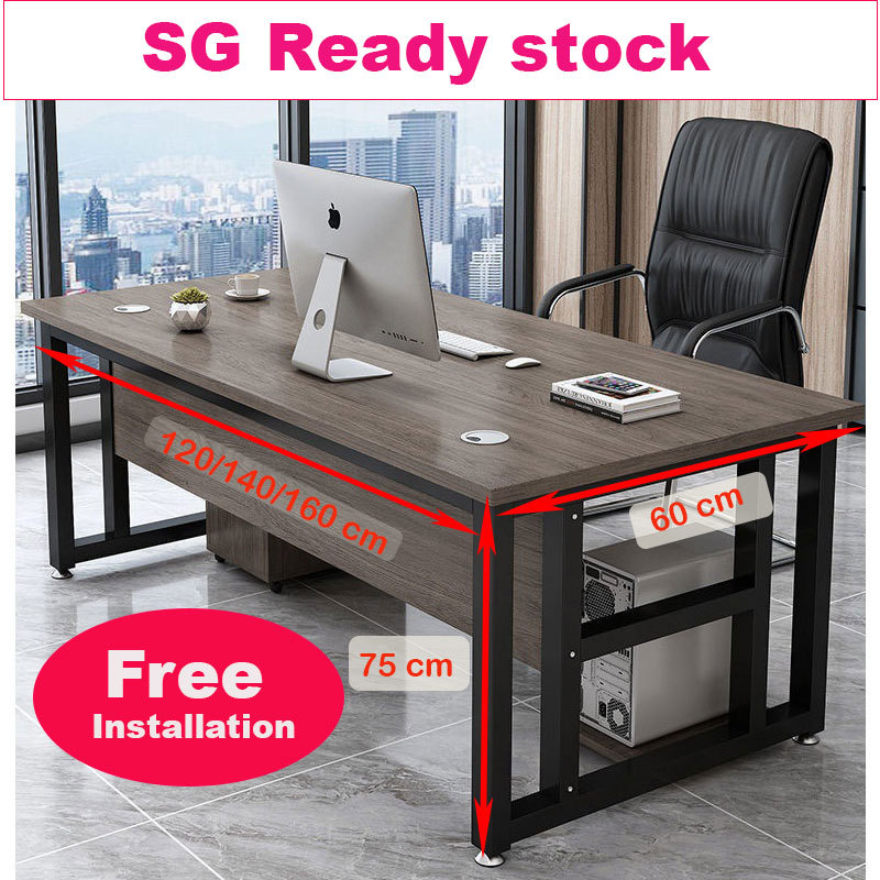 [Free Installation] Office PC Table Desk 120cm/140cm/160cm