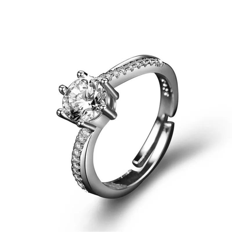 Nhẫn Nữ Đính Đá Lấp Lánh Sang Trọng Tế Có Thể Điều Chỉnh Linh Hoạt Thiết Kế Nhỏ Gọn Đính Đá Tinh Xảo