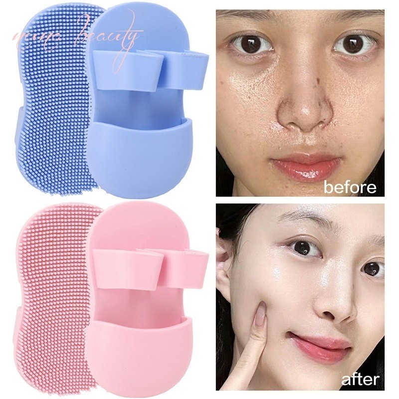 3Pcs 1pc Mini Silicone Face Wash Brush Facial Pore Cleansing Massage Finger Nose Brush Skincare Tool