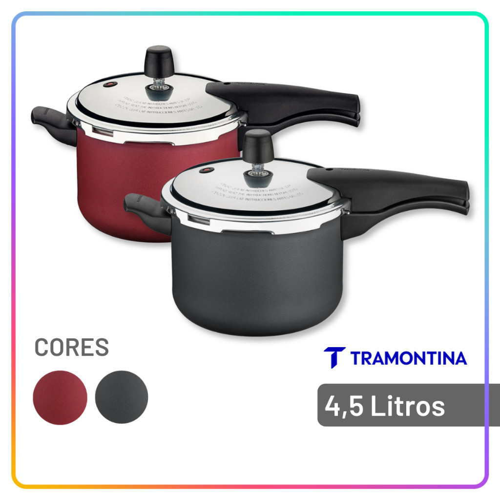 Panela de Pressão Tramontina 4,5 Litros Antiaderente em Alumínio – Linha Vancouver