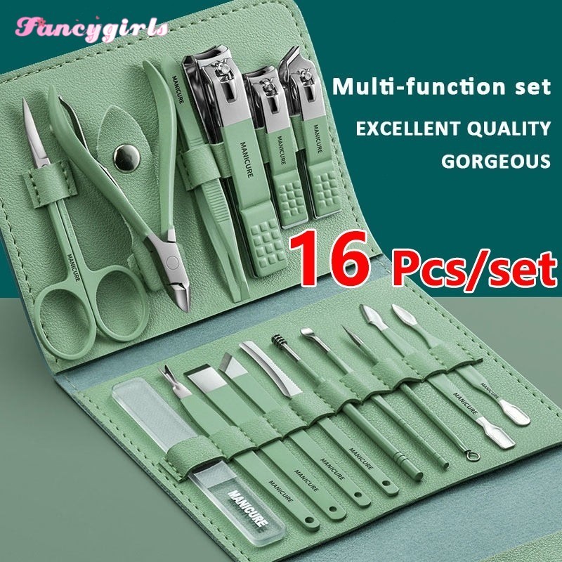 16pcs/4pcs Stainelss Steel Portable Nail Clipper Set Manicure Tool Pedicure Nail Clipper