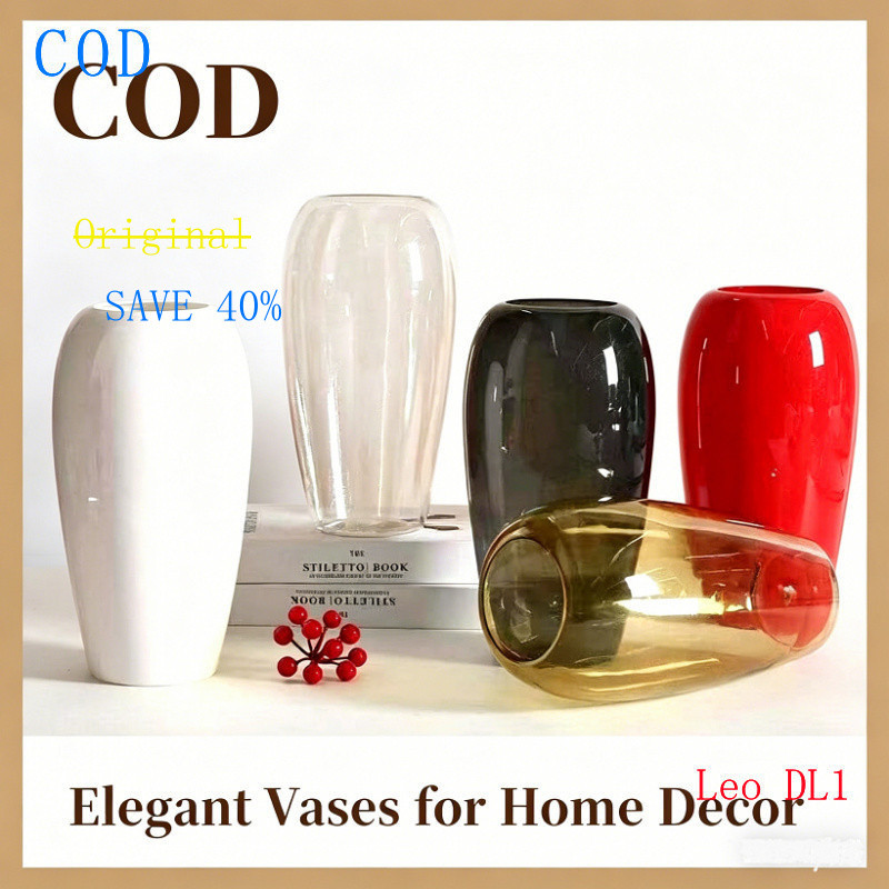 COD Plastic Flower Vase Nordic Elegant Flower Decoration Vase Home Office Hotel Decor JL-CS0