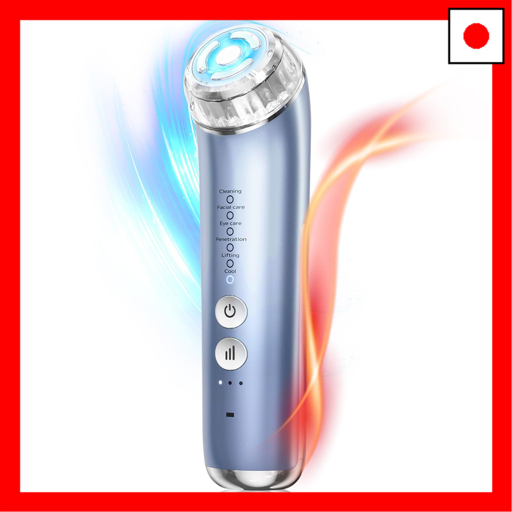 [Direct from JAPAN]EMS Facial Beauty Device, RF Facial Beauty Device, Home Beauty Treatment, Eye and Skin Care, Multi-Function Beauty Device, Microcurrent, 6 Modes, 3 Levels, Ion Extraction, Iontophoresis, Multi-Function, 3-Color Light, Eye Care, Skin Car