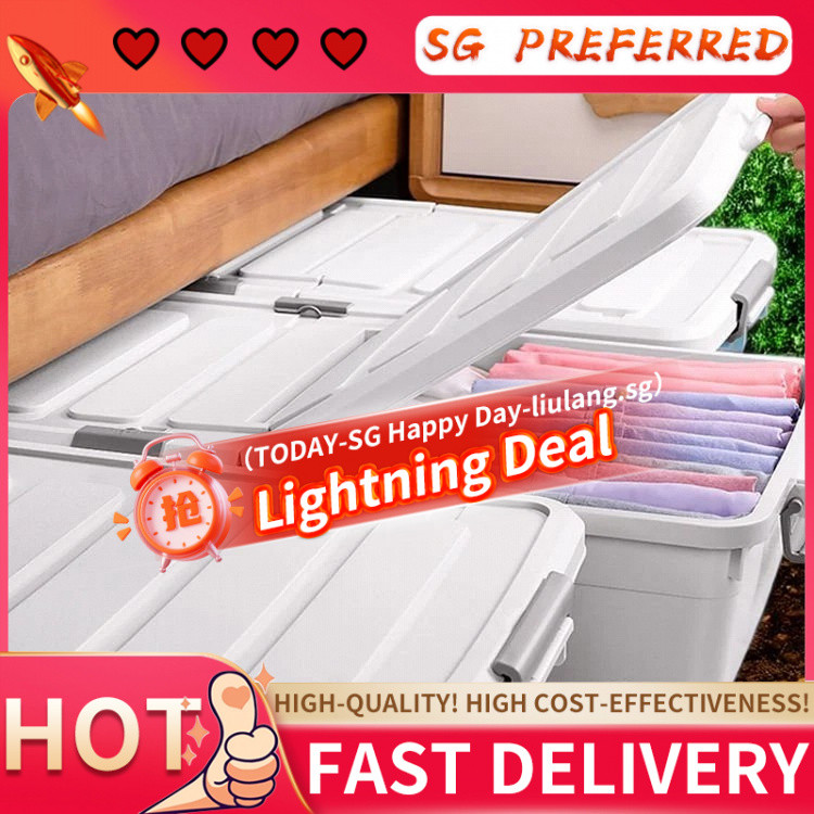 Bed bottom storage box with wheel flat extra large drawer storage box under the bed storage under the divine bed storage box. Ryua 41D6