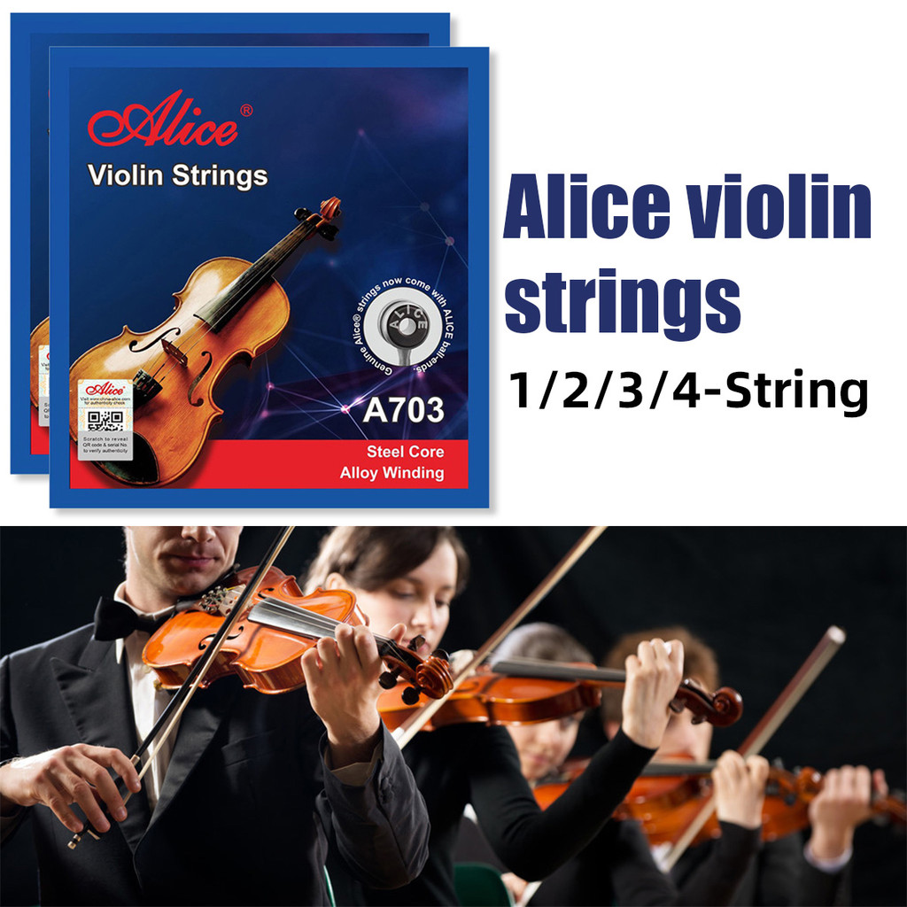 Alice A703 Violin Strings Full Set E A D G Nickel Wound Strings All Violin Sizes Violin String Set