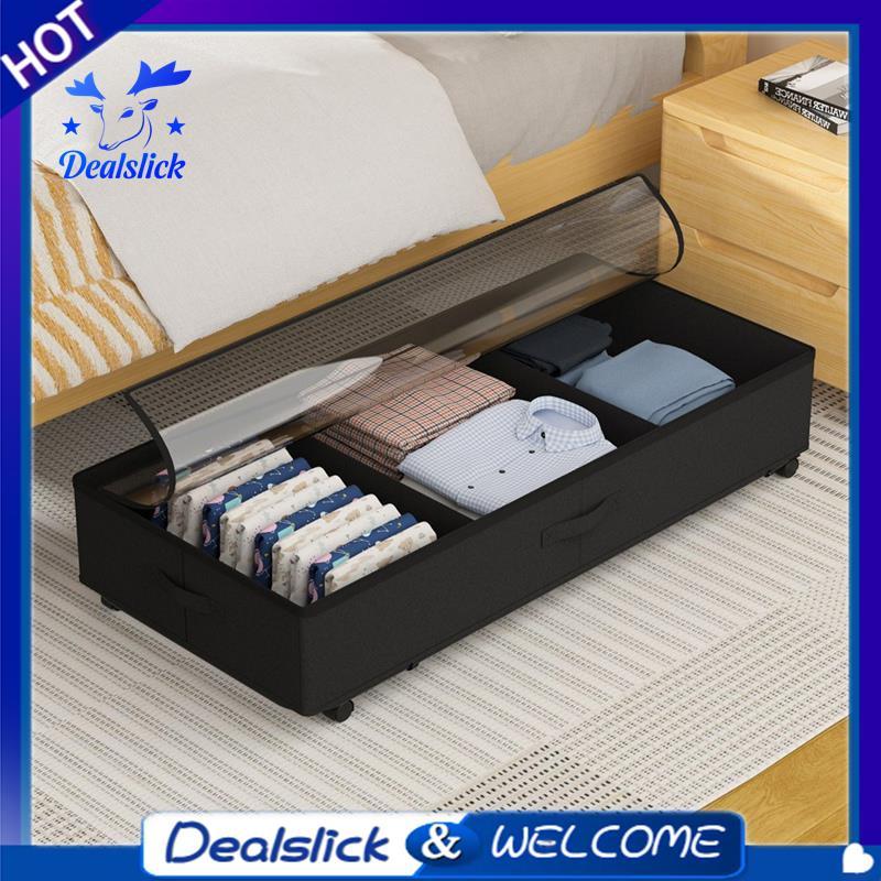 Under-Bed Locker Storage Box with Wheels Bed Bottom Storage Box Storage Box Rolling Storage Container Under Bed