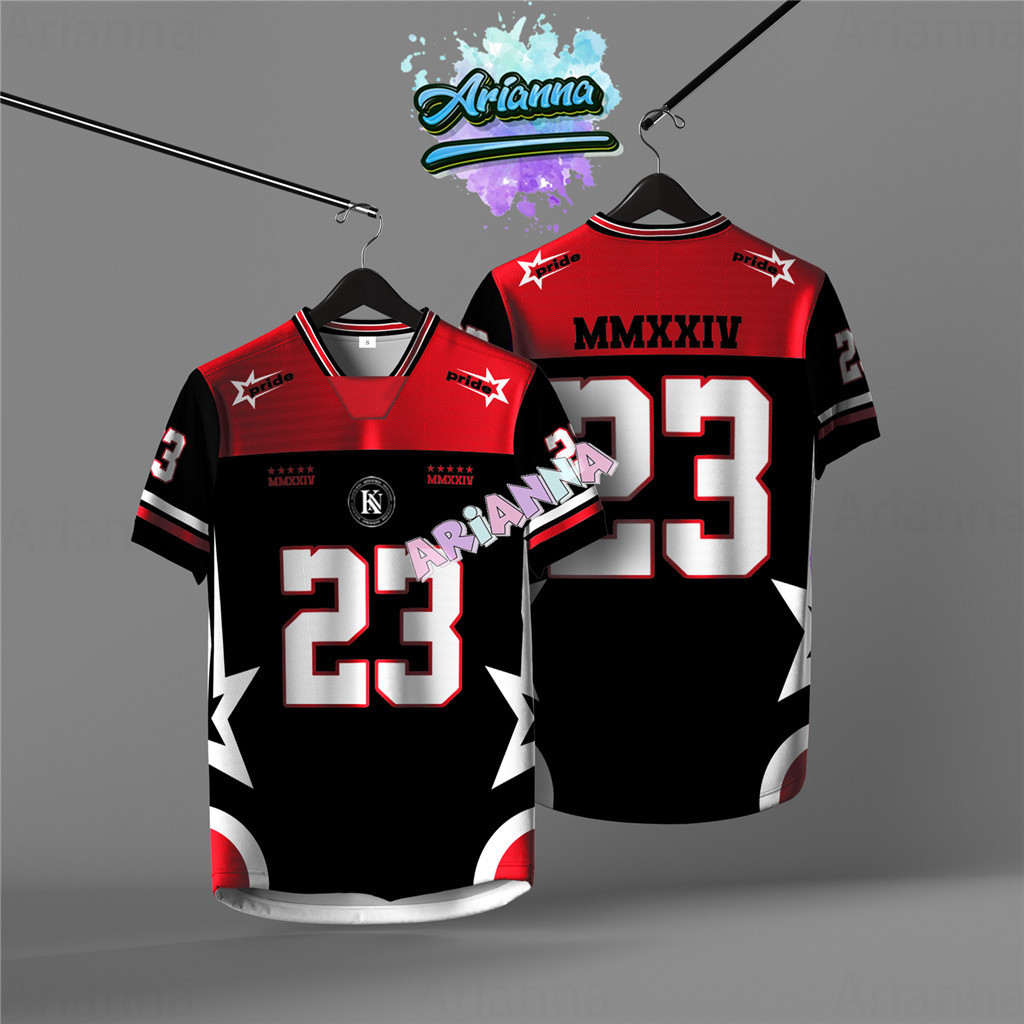 【Free Custom Name & Number】2025 NFL Edition Jersey Baju Tshirt Lelaki Lengan Pendek Retro Collar Ful