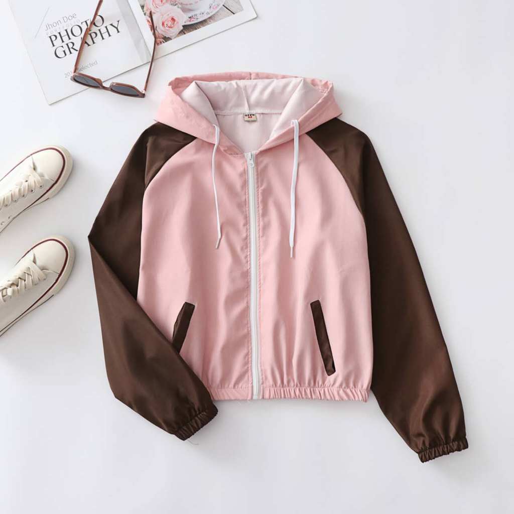 Arlo fashion crop 2 tone jacket for girls&women free size fit up to 5'7 60kg #520