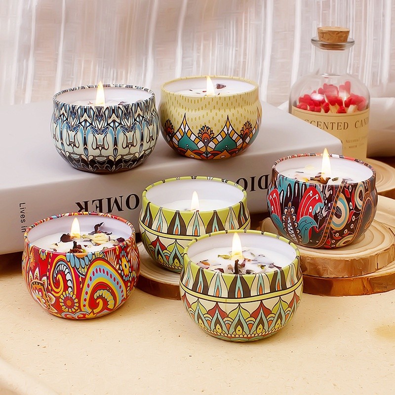 Scented Candle Home Fragrance Aesthetics Retro Decor Souvenir for Wedding Party Christmas Gift