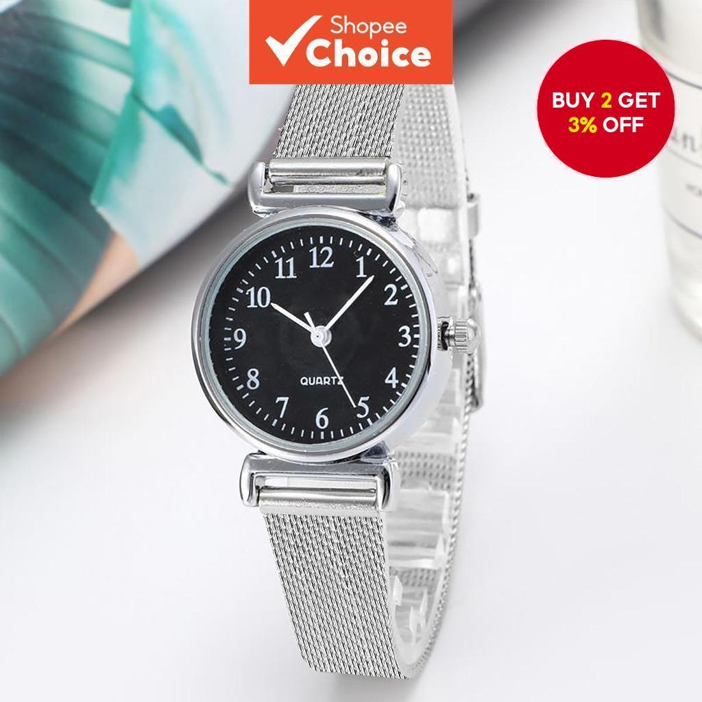 Best-Selling Quartz Watch for Women - Stylish Retro Korean Minimalist Small Round Timepiece with Ele