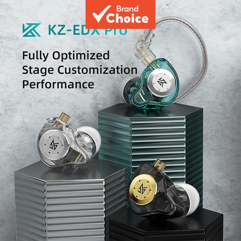 KZ Edx Pro Earphones 3.5mm Wired Headsets Dual Dynamic Driver Noise Isolating Headphones Stylish Spo