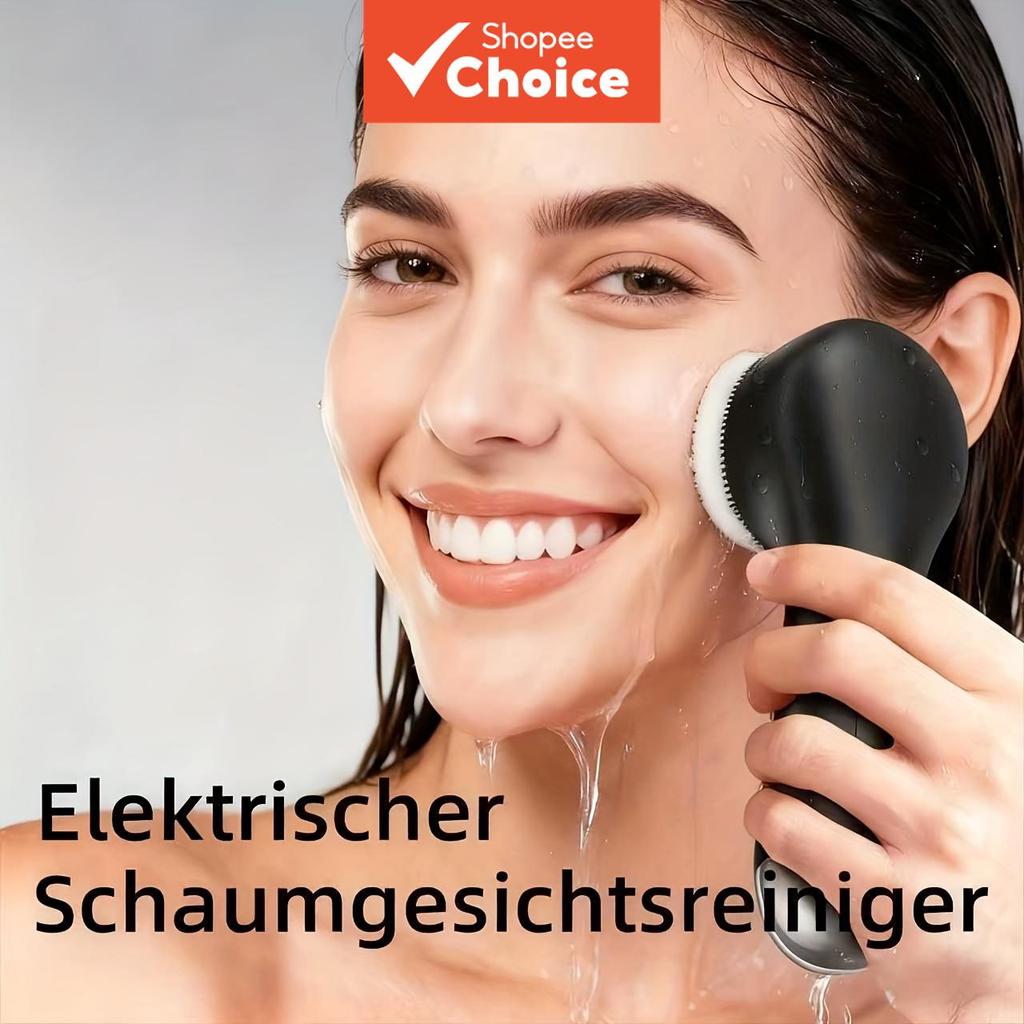 Silicone Electric Facial Cleansing Brush, USB Rechargeable Portable Face Cleaner for Daily Skin Care
