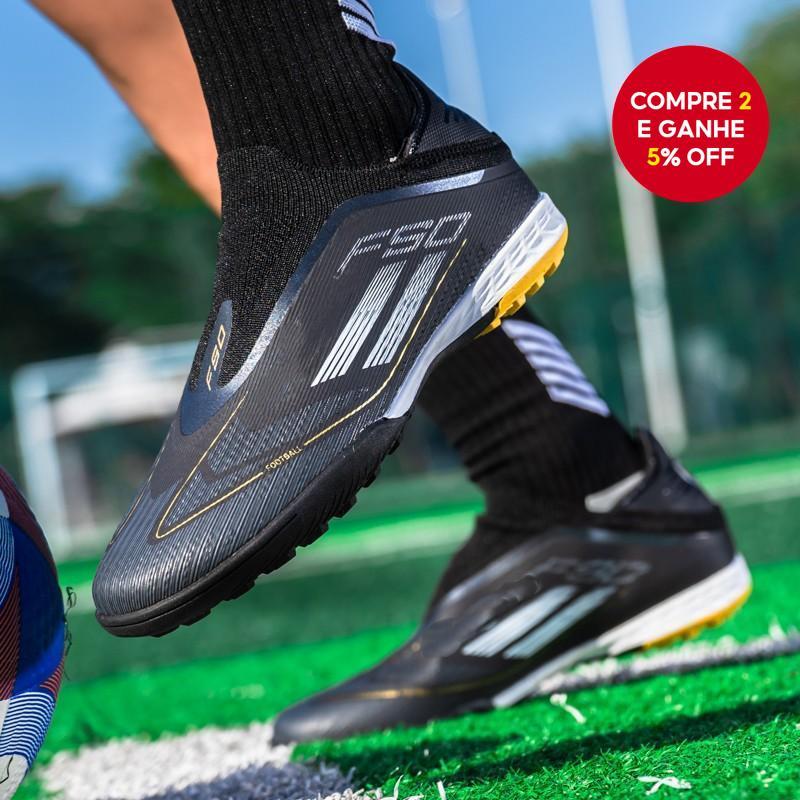  Novo F50 Chuteira de Futebol Adulta com Pregos Longos em TPU, Antiderrapante, para Treinamento Espo