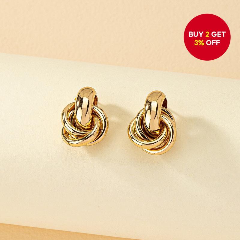 Geometric U Shape Gold Earrings Minimalist Chic Drop Dangle Jewelry Street Style