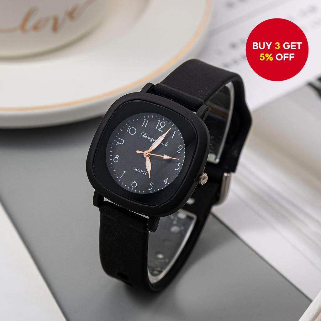 Fashion Square Women Watches Candy Color Silicone Band Ladies Quartz Wristwatch