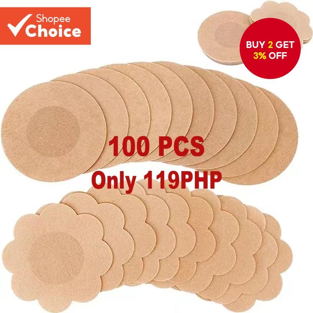 100-Pack Disposable Nipple Covers 6cm - Seamless & Breathable, Self-Adhesive
