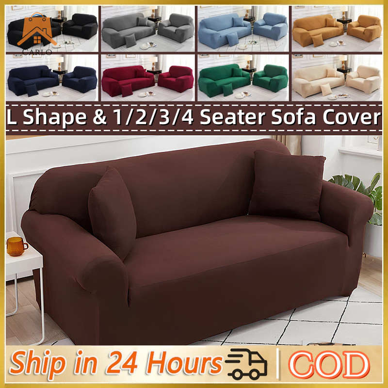 Elastic Sofa Cover Stretchable Universal L Shape Sofa Cover 1/2/3/4 Seater Seat Cover Slipcover Set