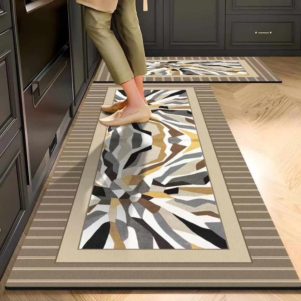 2PCS Kitchen Carpet Floor Mat Set - Soft and Comfortable Thicken Doormat Rugs for Bathroom