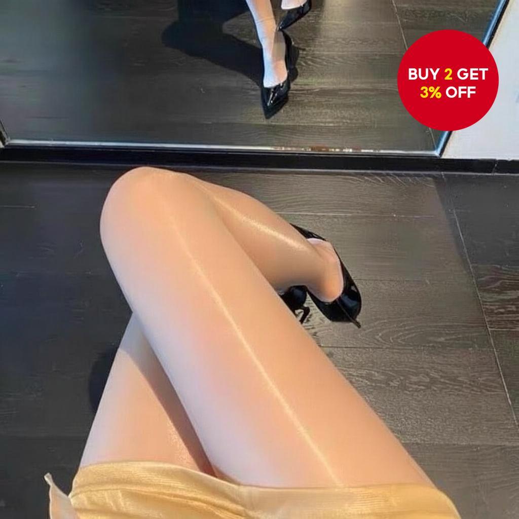 Satin Sheer Tights for Women - Slim Shiny Legwear Perfect for Formal Occasions, Parties & Celebratio