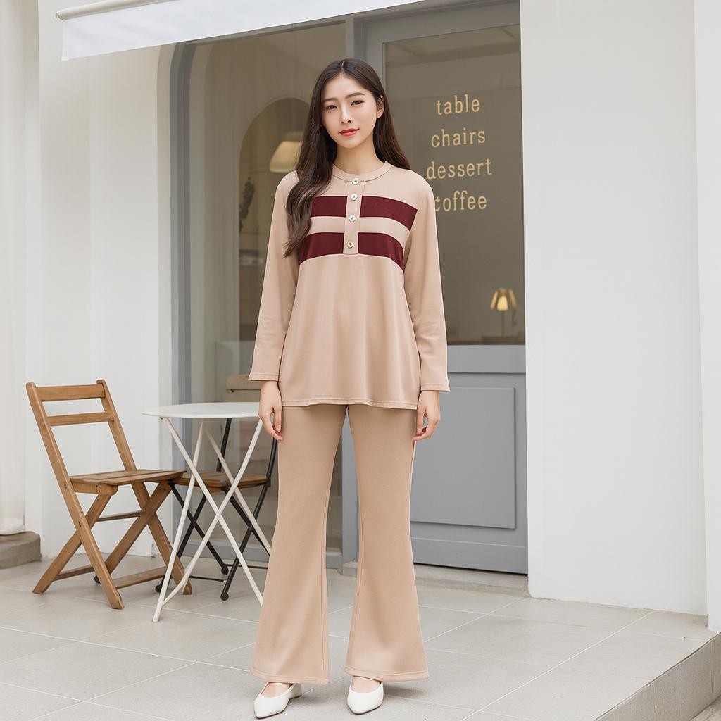 NJW  - SETELAN  WENIA  WANITA - ATASAN DAN CELANA SETELAN CASUAL WANITA