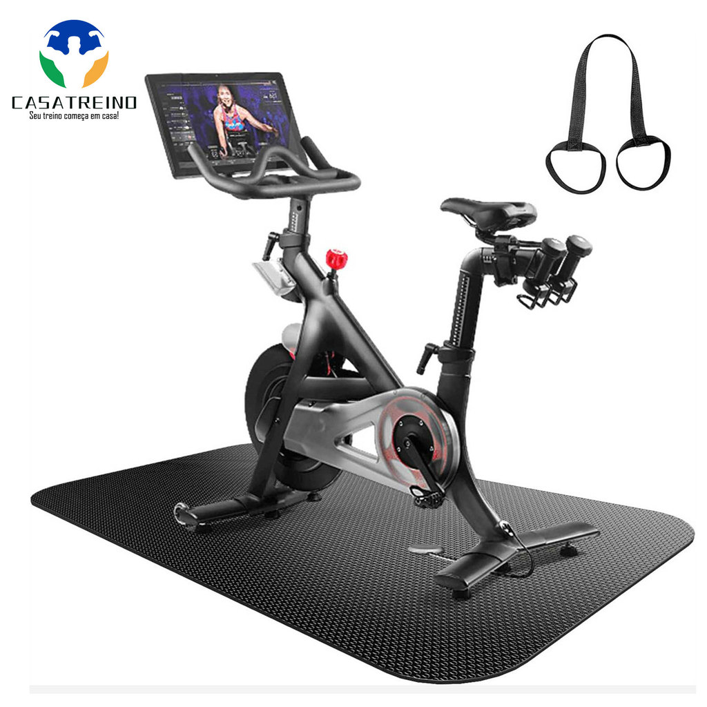 Tapete Fitness Antiderrapante para Academia Residencial Esteira Bike Yoga 5mm