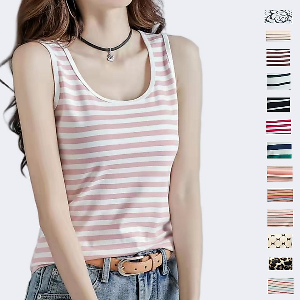 New Women's Sexy Sleeveless Mixed cotton Comfortable, thin Sando Vest Top,Please Check size chart