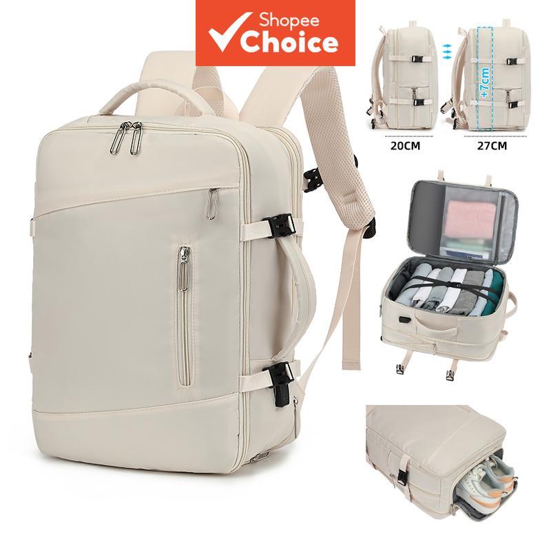 Large capacity bagpack expandable Unisex bag USB charging travel backpack waterproof Luggage bag