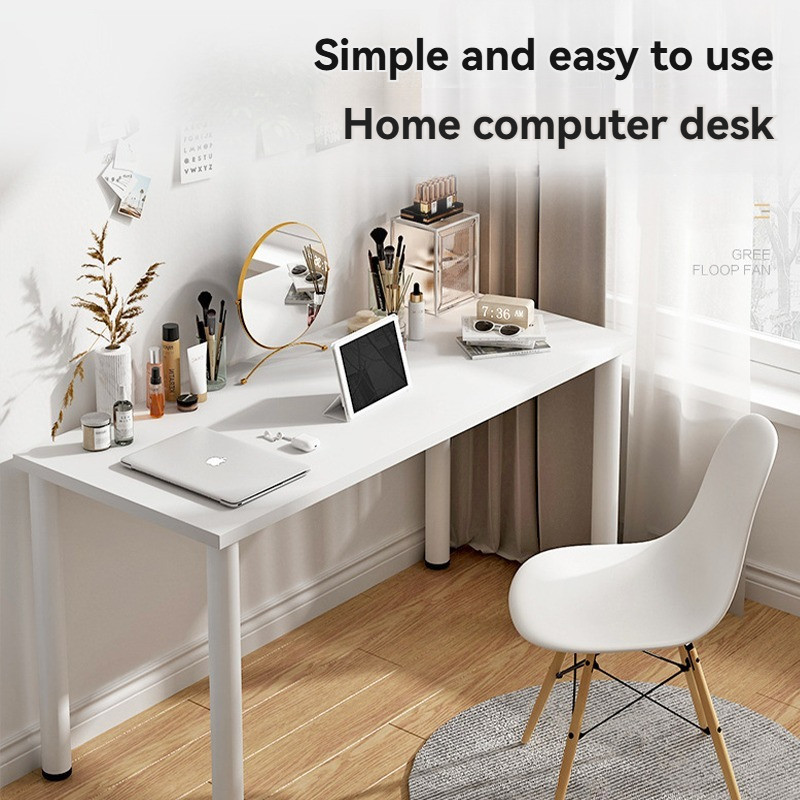 Live Streaming White Desk Rental Simple Office Study Table Home Computer Workstation