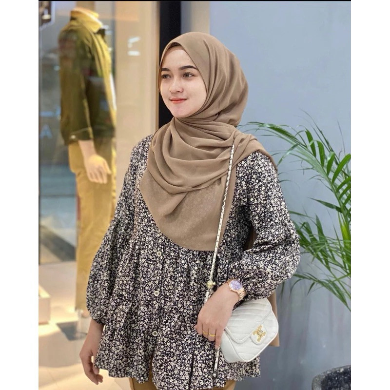 Aida Blouse Wanita Floral Babydoll LD 100