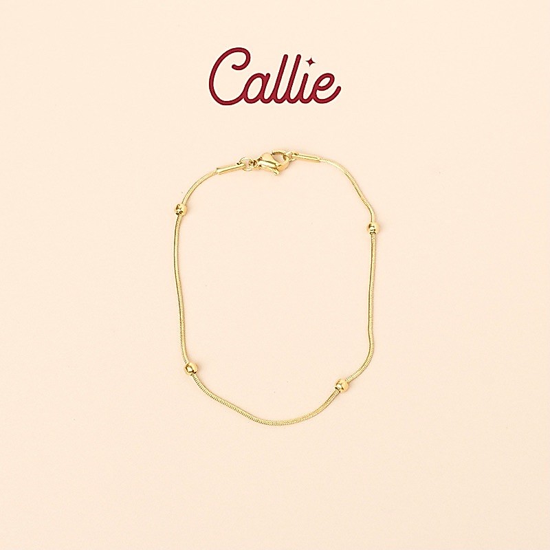 Callie Stainless Steel Minimalist Beaded Bracelet