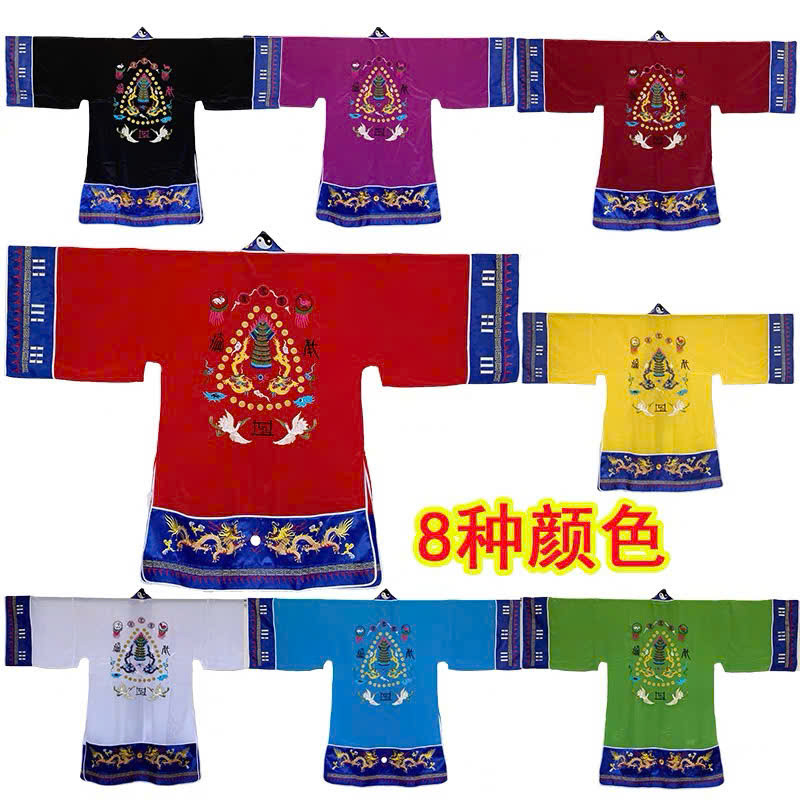 Áo Pháp Sư Đạo Giáo Cao Cấp – Áo Nghi Lễ Cúng Bái Trấn Tà Cầu An Thêu Rồng Hạc – Pháp Phục Thầy Cúng, Pháp sư