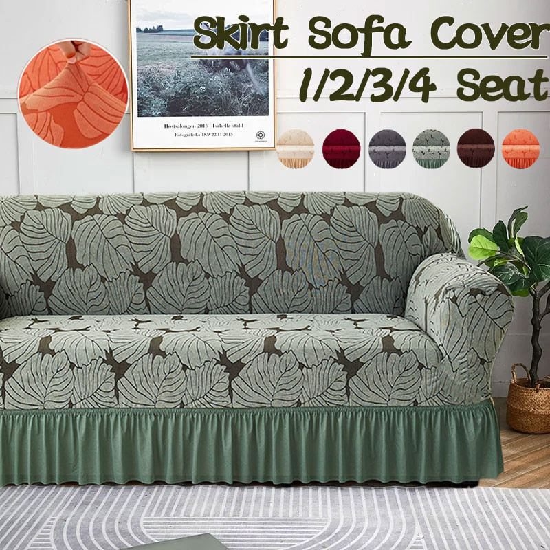 Sofa Cover Stretchable 1/2/3/4 Seat Thicken Jacquard Cover for Sofa L-shaped Design Sofa Protector