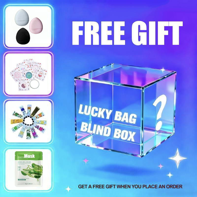 Free Gift Blind Box Containing One of The Following: Hand Cream, Makeup Puff, Mirror, or Face Mask