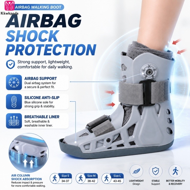 Air Cast Walking Boot Adjustable Orthopedic Ankle Support For Fracture Sprain Post Surgery Recovery