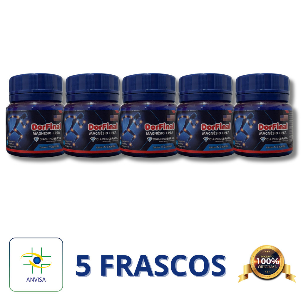 kit 05 frasos  Dor Final Pea + Magnesio Original 