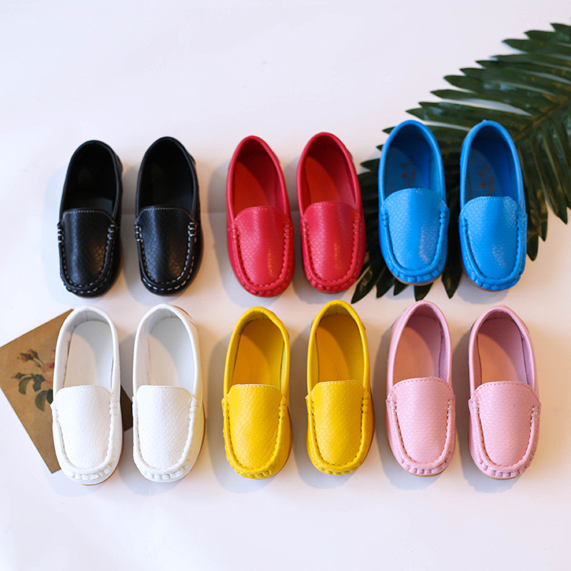 Stock Sale Candy Colors Fashion Soft Kids Shoes for Toddlers Boys Girls Big Children School Loafers