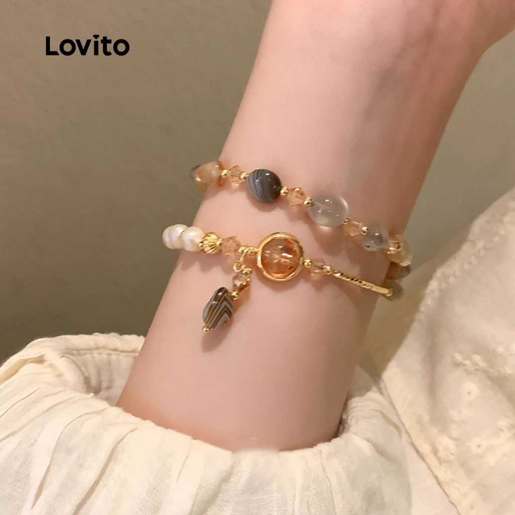 Lovito Vacation Beaded Bracelet LFA108084