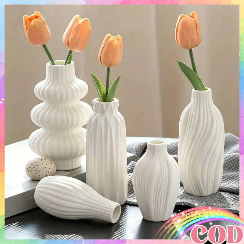 Nordic Flower Vase Decorative Home Decor Table Vase Plastic Centerpiece